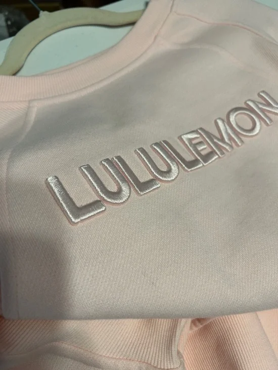 lululemon athletica Pale Pink Crewneck Logo Sweatshirt 
001 - Picture 6 of 6